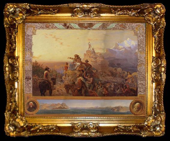 framed  Leutze, Emmanuel Gottlieb Westward the Course of  Empire Take its Way, ta009-2